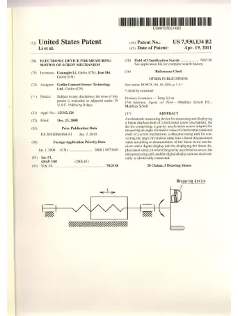 United States Utility Patent