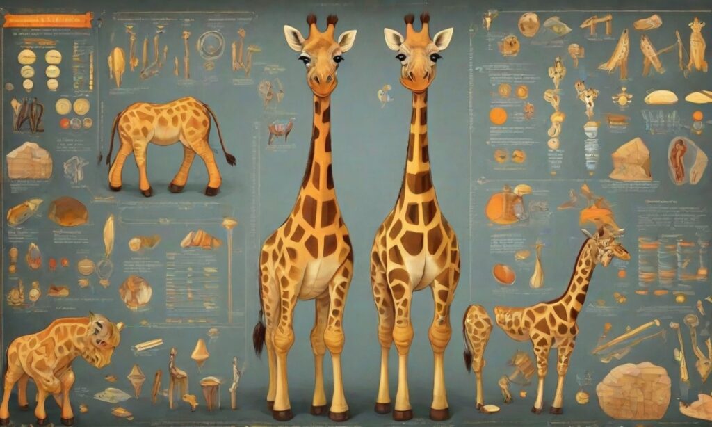 Giraffe Wall Chart: Educational Decor for Your Room