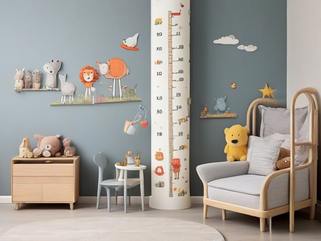 Stick on Wall Height Chart for Kids' Room Growth